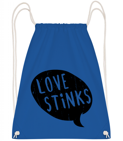 Love Stinks Bubble - Drawstring batoh se šňůrkami - Královská modrá - Napřed