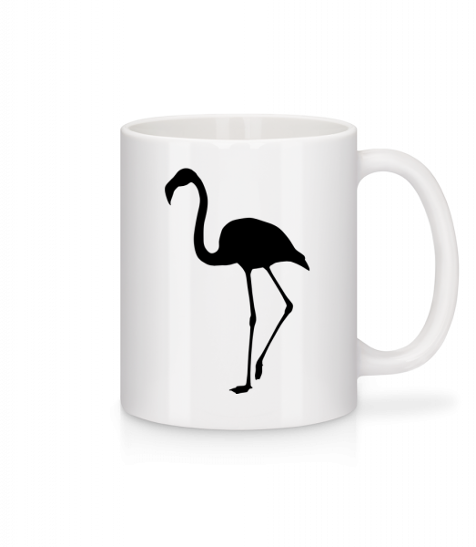 Flamingo stín - Keramický hrnek - Bílá - Napřed