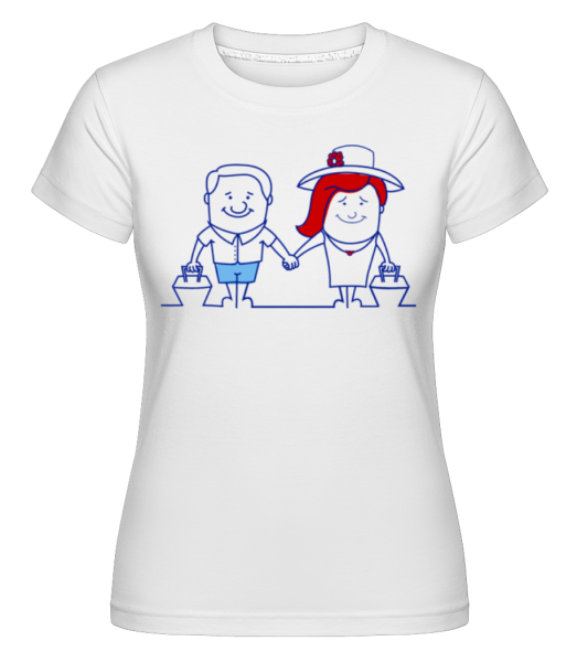 Šťastný pár -  Shirtinator tričko pro dámy - Bílá - Napřed