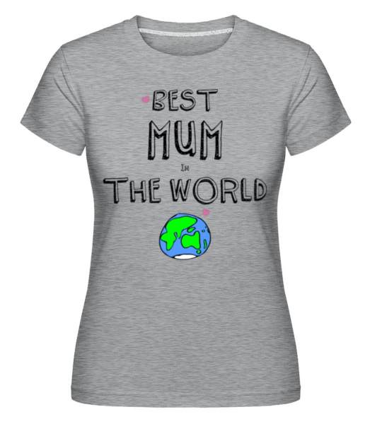 Nejlepší máma In The World -  Shirtinator tričko pro dámy - Melírově šedá - Napřed
