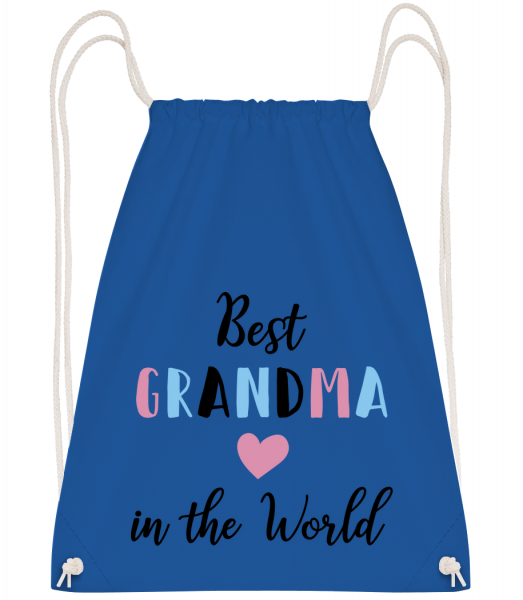 Best Grandma In The World - Drawstring batoh se šňůrkami - Královská modrá - Napřed