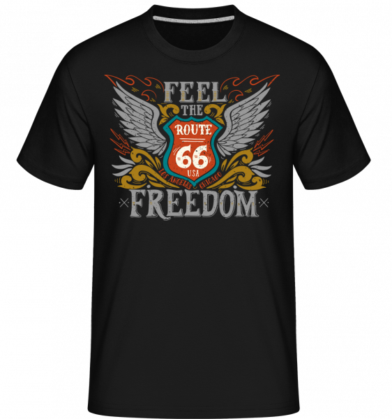 Pocit svobody -  Shirtinator tričko pro pány - Černá - Napřed