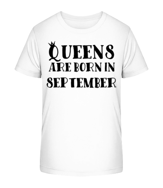 Queens se rodí v září - Detské Bio tričko Stanley Stella - Bílá - Napřed