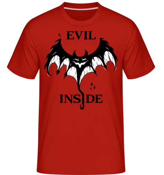 Evil Inside -  Shirtinator tričko pro pány - Červená - Napřed