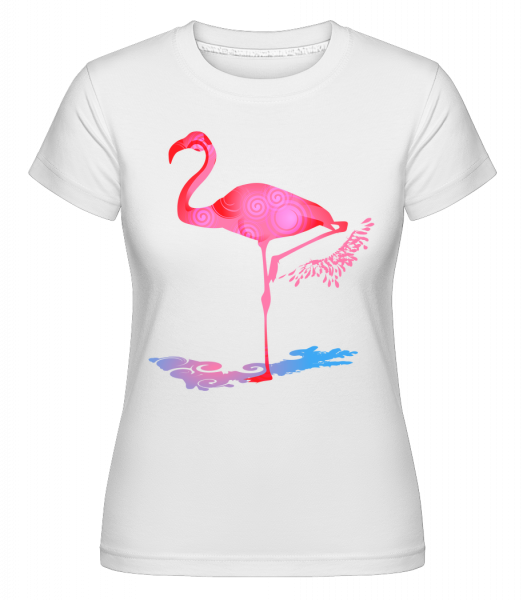 Flamingo -  Shirtinator tričko pro dámy - Bílá - Napřed