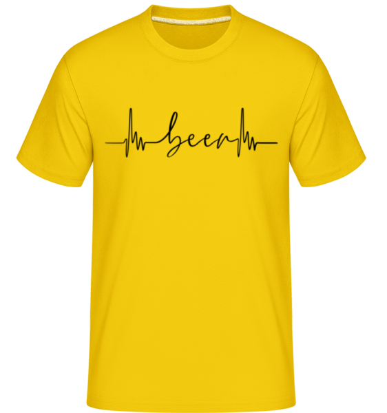Beer Hearbeat -  Shirtinator tričko pro pány - Zlatožlutá - Napřed
