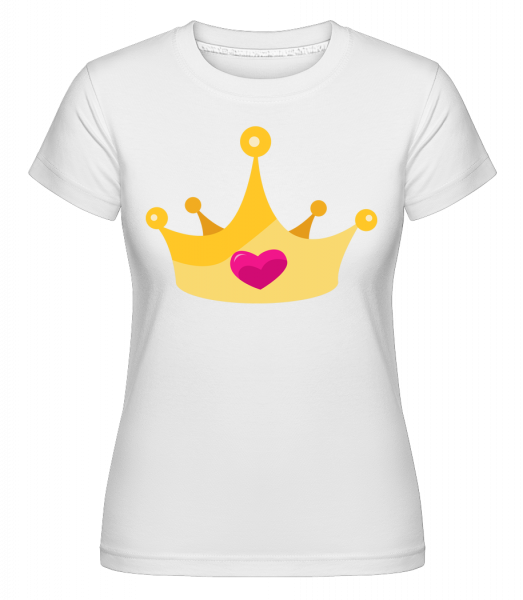 Princess Crown Yellow -  Shirtinator tričko pro dámy - Bílá - Napřed