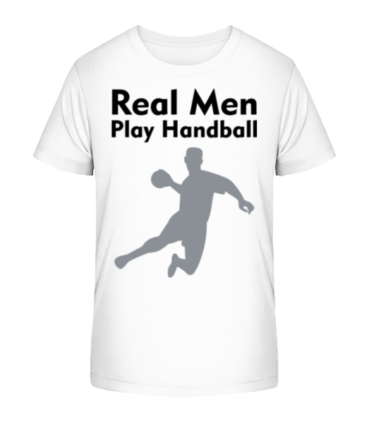 Real Men Play Handball - Detské Bio tričko Stanley Stella - Bílá - Napřed