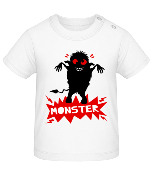 Monster - Tričko pro miminka - Bílá - Napřed