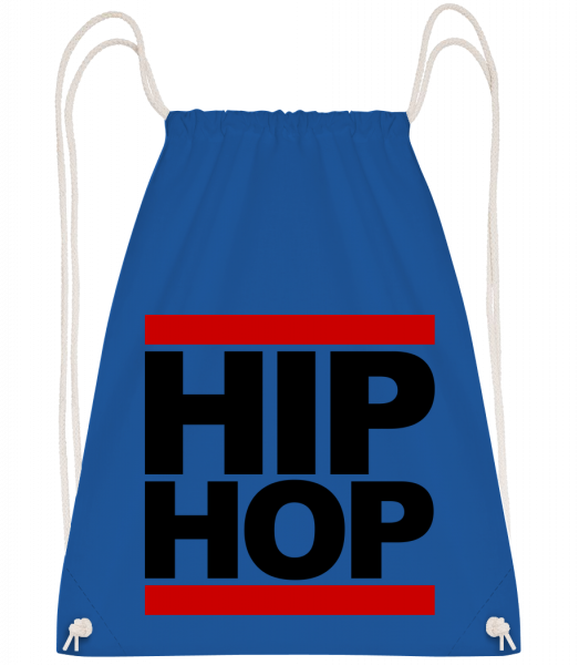 Hip Hop Logo - Drawstring batoh se šňůrkami - Královská modrá - Napřed