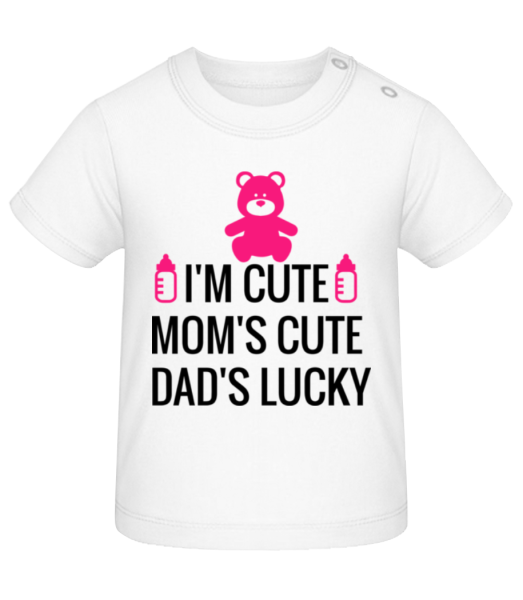 I'm Cute Dad's Lucky - Tričko pro miminka - Bílá - Napřed
