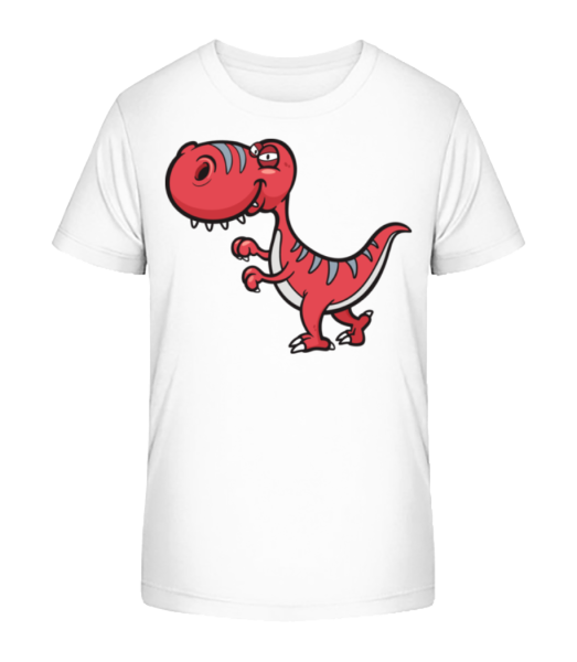 Funny Cartoon Dinosaur - Detské Bio tričko Stanley Stella - Bílá - Napřed