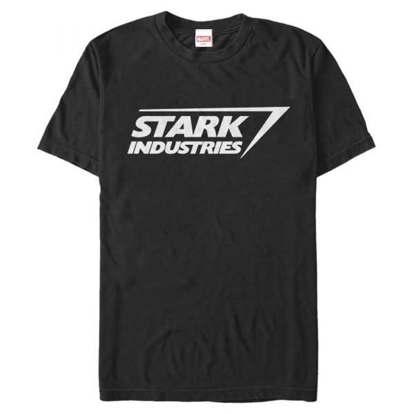 Marvel - Avengers - Iron Man Stark Logo - Pánské Tričko - Černá - Napřed