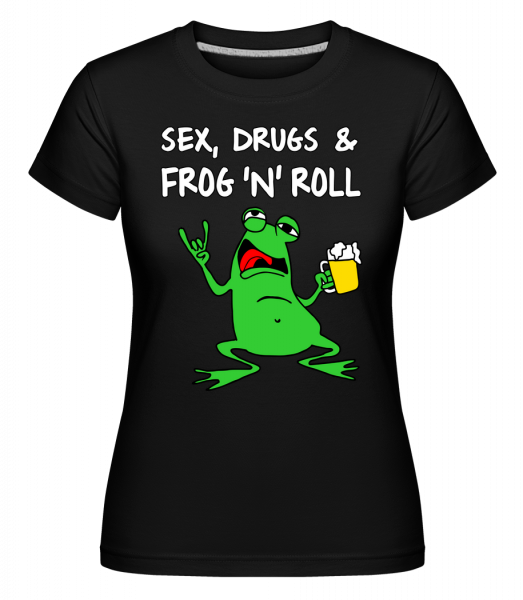 Sex Drugs Frog'n'Roll -  Shirtinator tričko pro dámy - Černá - Napřed
