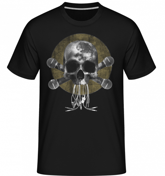 Lebka s mikrofony -  Shirtinator tričko pro pány - Černá - Napřed