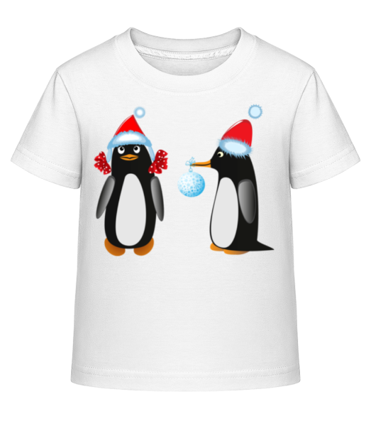 Penguin At Christmas 3 - Dĕtské Shirtinator tričko - Bílá - Napřed