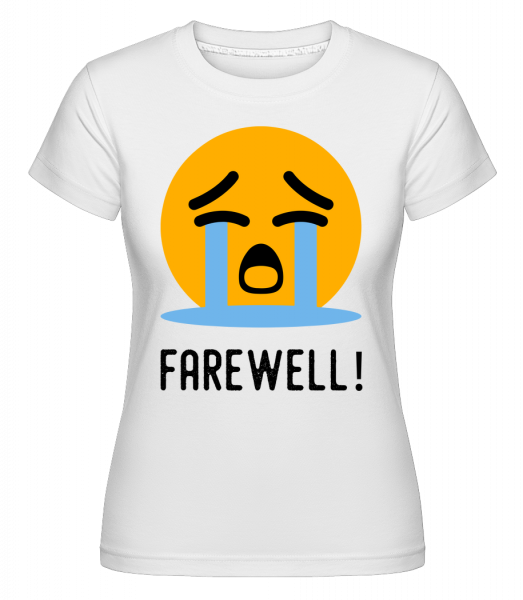 Rozloučení Crying ikony Emoji -  Shirtinator tričko pro dámy - Bílá - Napřed