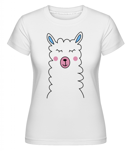 Cute Lama -  Shirtinator tričko pro dámy - Bílá - Napřed