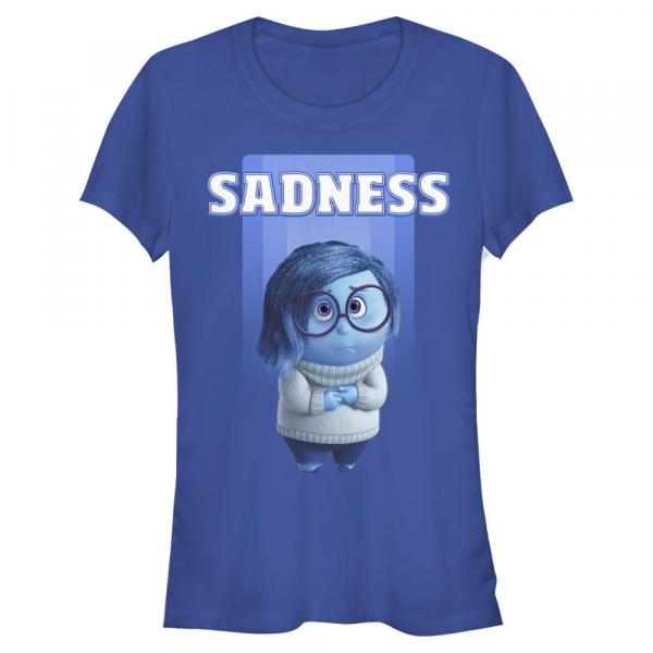 Pixar - V hlavě - Sadness - Dámské Tričko - Královská modrá - Napřed