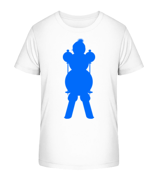 Ski Snowman Modrá - Detské Bio tričko Stanley Stella - Bílá - Napřed