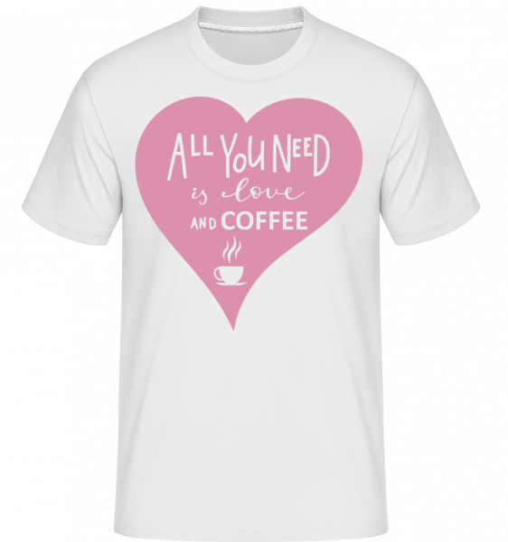 Láska a káva -  Shirtinator tričko pro pány - Bílá - Napřed