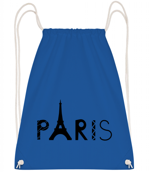 Paris France - Drawstring batoh se šňůrkami - Královská modrá - Napřed