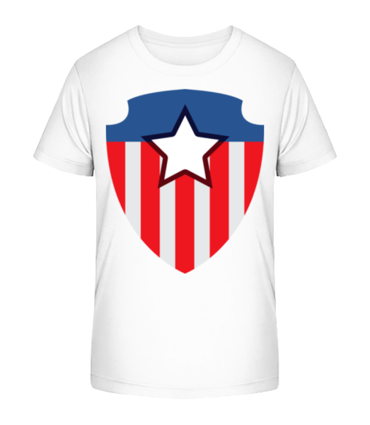 Superhero Emblem - Detské Bio tričko Stanley Stella - Bílá - Napřed