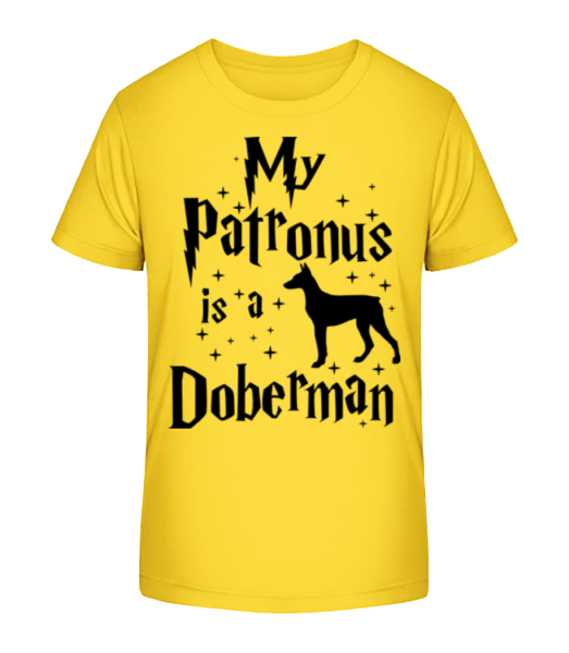 My Patronus Is A Doberman - Detské Bio tričko Stanley Stella - Žlutá - Napřed