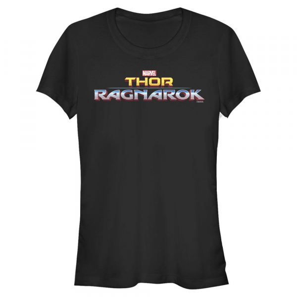Marvel - Thor Ragnarok - Text Ragnarok Logo - Dámské Tričko - Černá - Napřed
