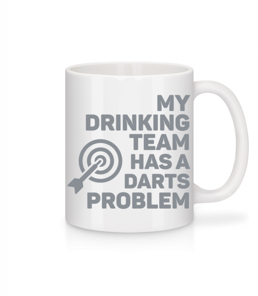 Drinking Darts - Keramický hrnek - Bílá - Napřed