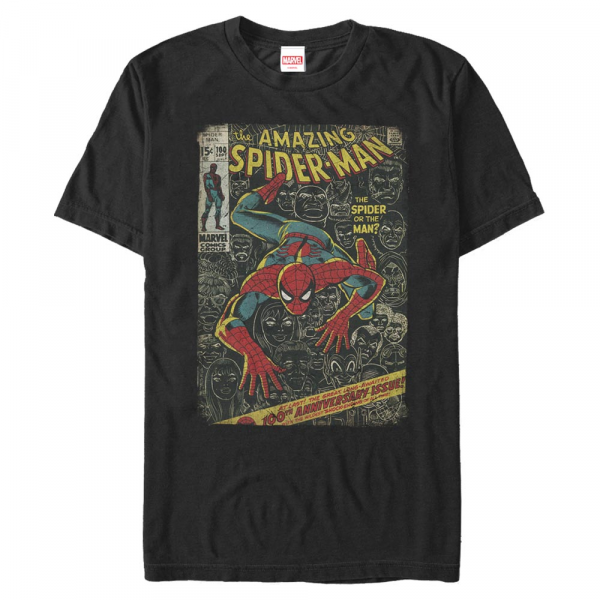 Marvel - Spider-Man - Spider-Man Spidey Front Cover - Pánské Tričko - Černá - Napřed