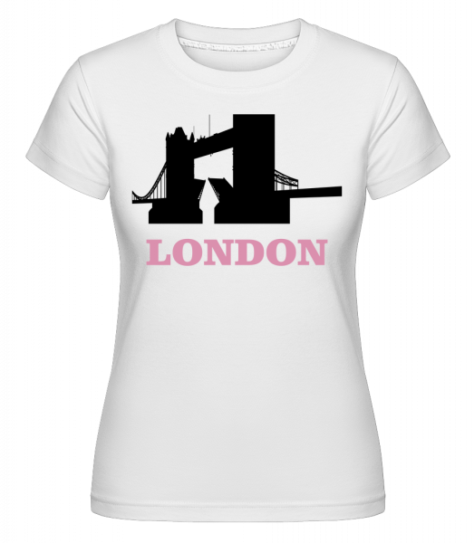 Londýn Skyline -  Shirtinator tričko pro dámy - Bílá - Napřed