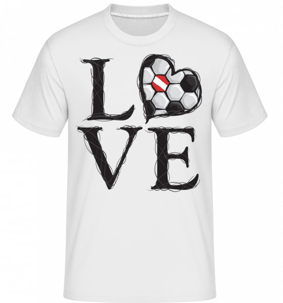 Football Love Austria -  Shirtinator tričko pro pány - Bílá - Napřed