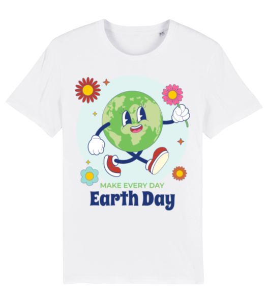 Every Day Earth Day - Pánské bio tričko Stanley Stella - Bílá - Napřed