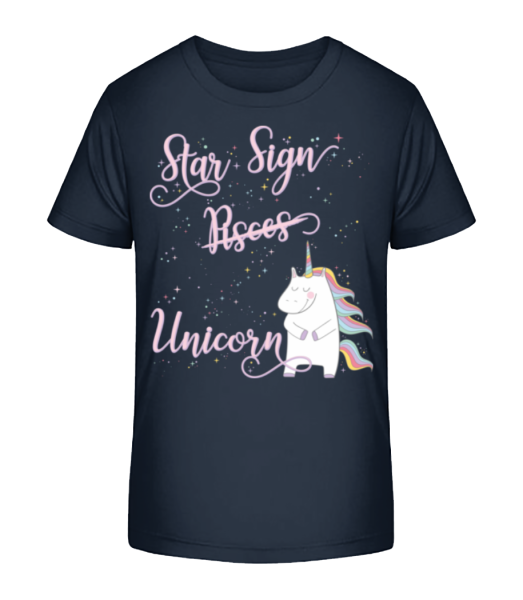 Star Sign Unicorn Pisces - Detské Bio tričko Stanley Stella - Namořnická modrá - Napřed