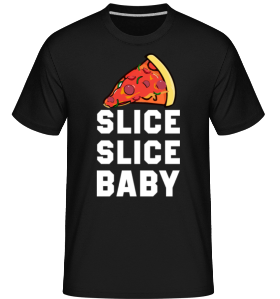 Pizza Slice Slice Dětská -  Shirtinator tričko pro pány - Černá - Napřed
