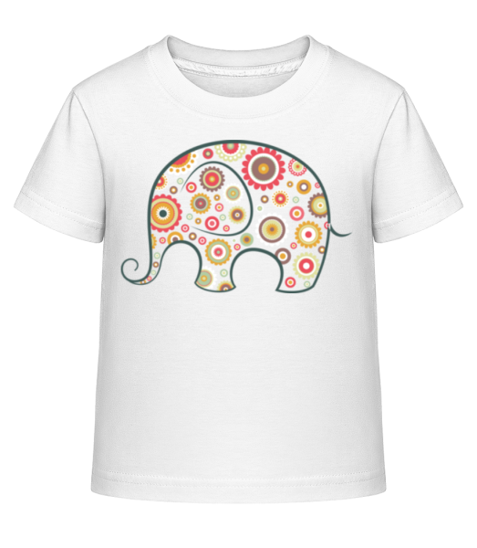 Elephant Kids Comic - Dĕtské Shirtinator tričko - Bílá - Napřed