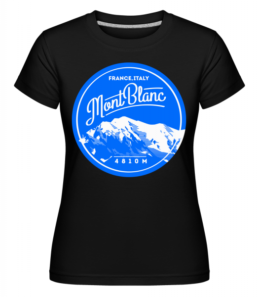 Mont Blanc Mountain -  Shirtinator tričko pro dámy - Černá - Napřed