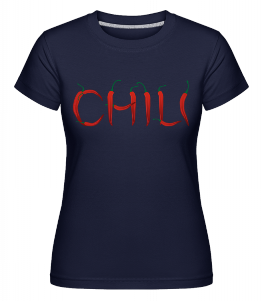 chili -  Shirtinator tričko pro dámy - Namořnická modrá - Napřed