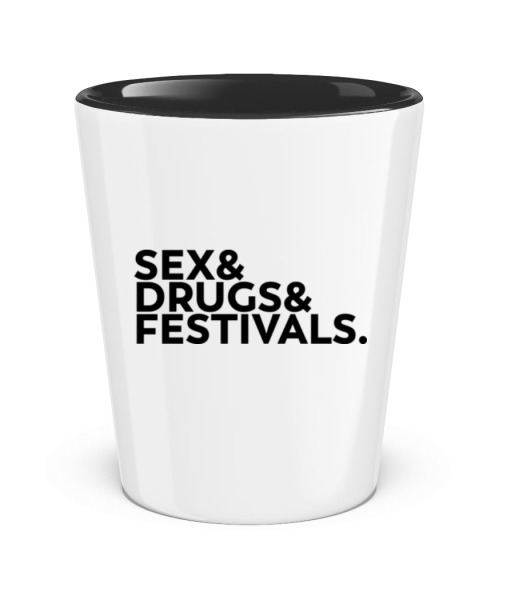Sex Léky festivaly - Panák dvoubarevný - Černobílá - Napřed