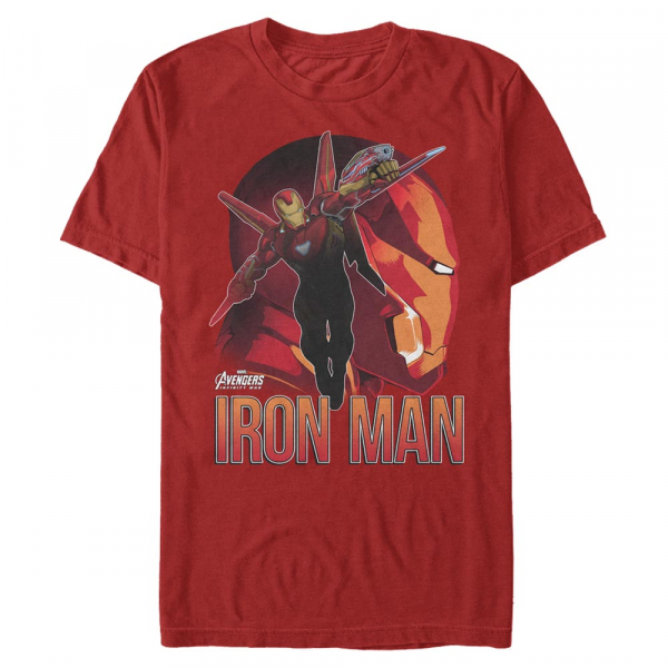 Marvel - Avengers Infinity War - Iron Man Invincible Sil - Pánské Tričko - Červená - Napřed