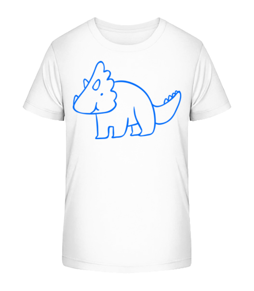 Dinosaur Kids Blue - Detské Bio tričko Stanley Stella - Bílá - Napřed