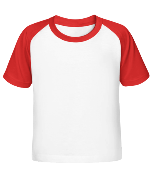 Dĕtské baseball tričko - Bílá / Červená - Napřed