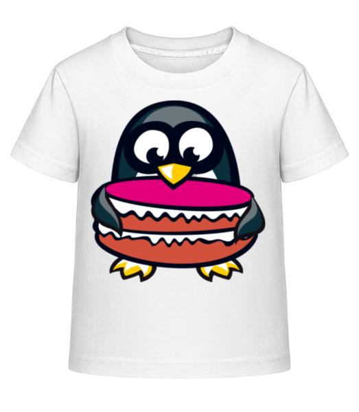 Penguin Cake - Dĕtské Shirtinator tričko - Bílá - Napřed