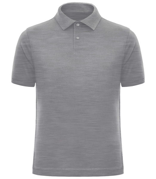 Pánské Polo tričko Slim Fit - Melírově šedá - Napřed