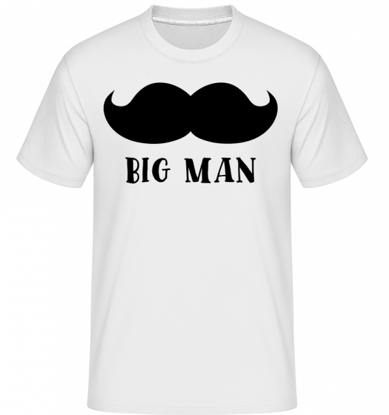 Big Man Knír -  Shirtinator tričko pro pány - Bílá - Napřed