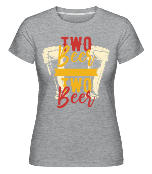 Two Beers -  Shirtinator tričko pro dámy - Melírově šedá - Napřed