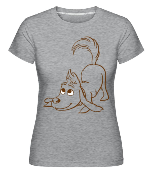 Grinch Dog 2 -  Shirtinator tričko pro dámy - Melírově šedá - Napřed