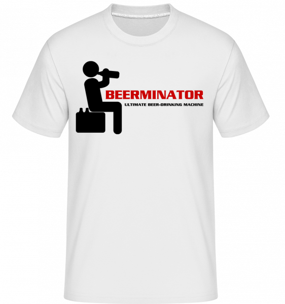 Beerminator -  Shirtinator tričko pro pány - Bílá - Napřed