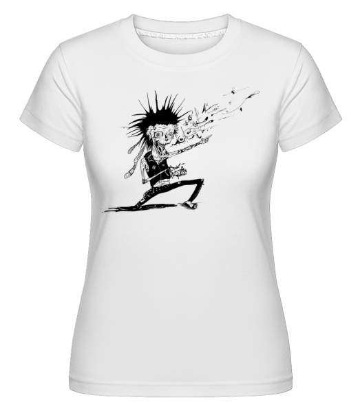 Zombie Musician -  Shirtinator tričko pro dámy - Bílá - Napřed
